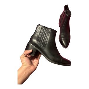 Blondo Elvina Waterproof Black Ankle Boots Western Style Size 7.5